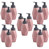 Kuber Industries Liquid Soap Dispenser | Handwash Soap Dispenser | Soap Dispenser for Wash Basin | Shampoo Dispenser Bottle | Bathroom Dispenser Bottle | 15 Piece | Pack of 5 | 400 ml | JY00014 | Pink